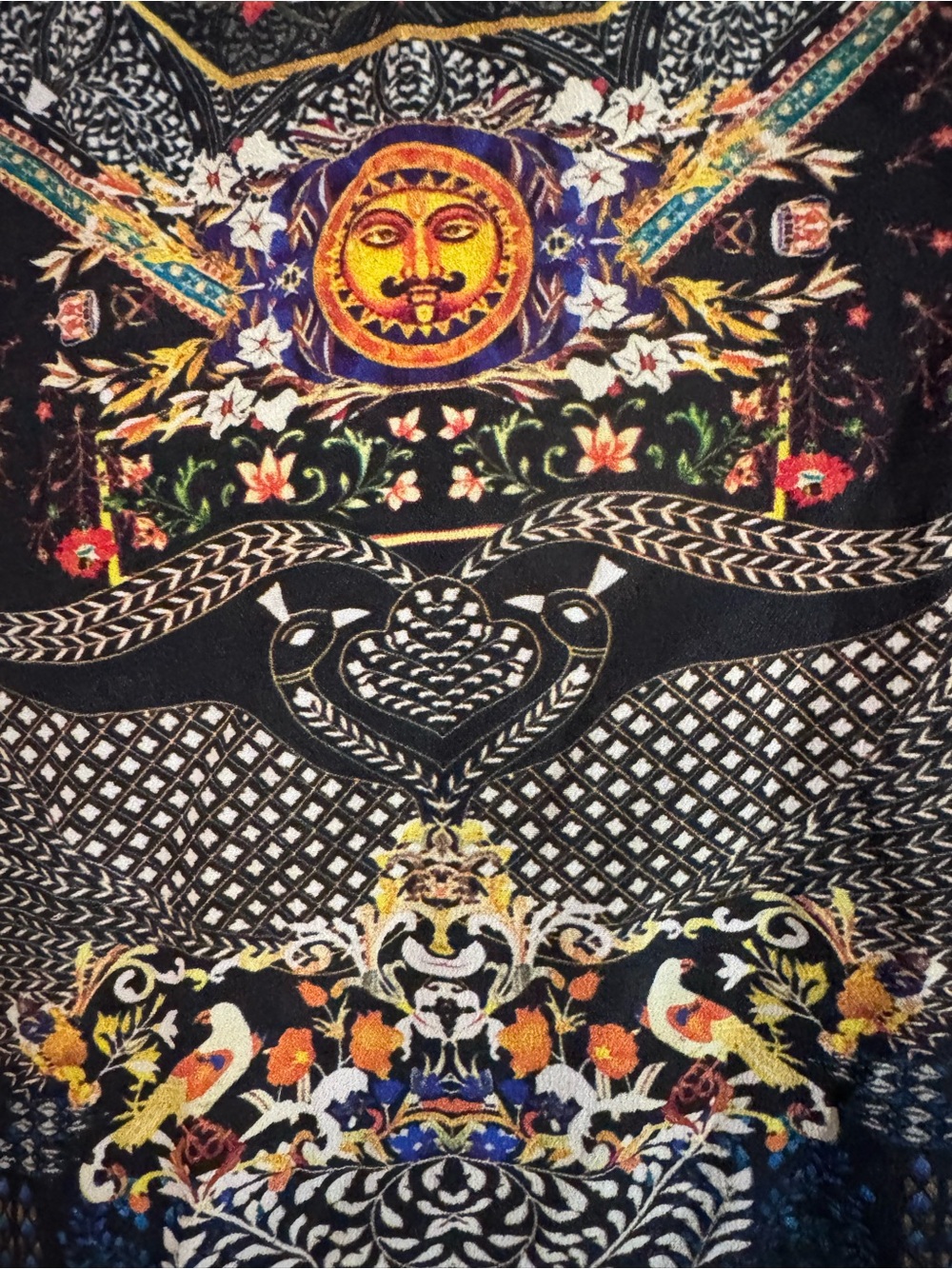 CAMILLA Mama Bakshi Silk Crystal Embellished Blouse Top Size S - Picture 14 of 15